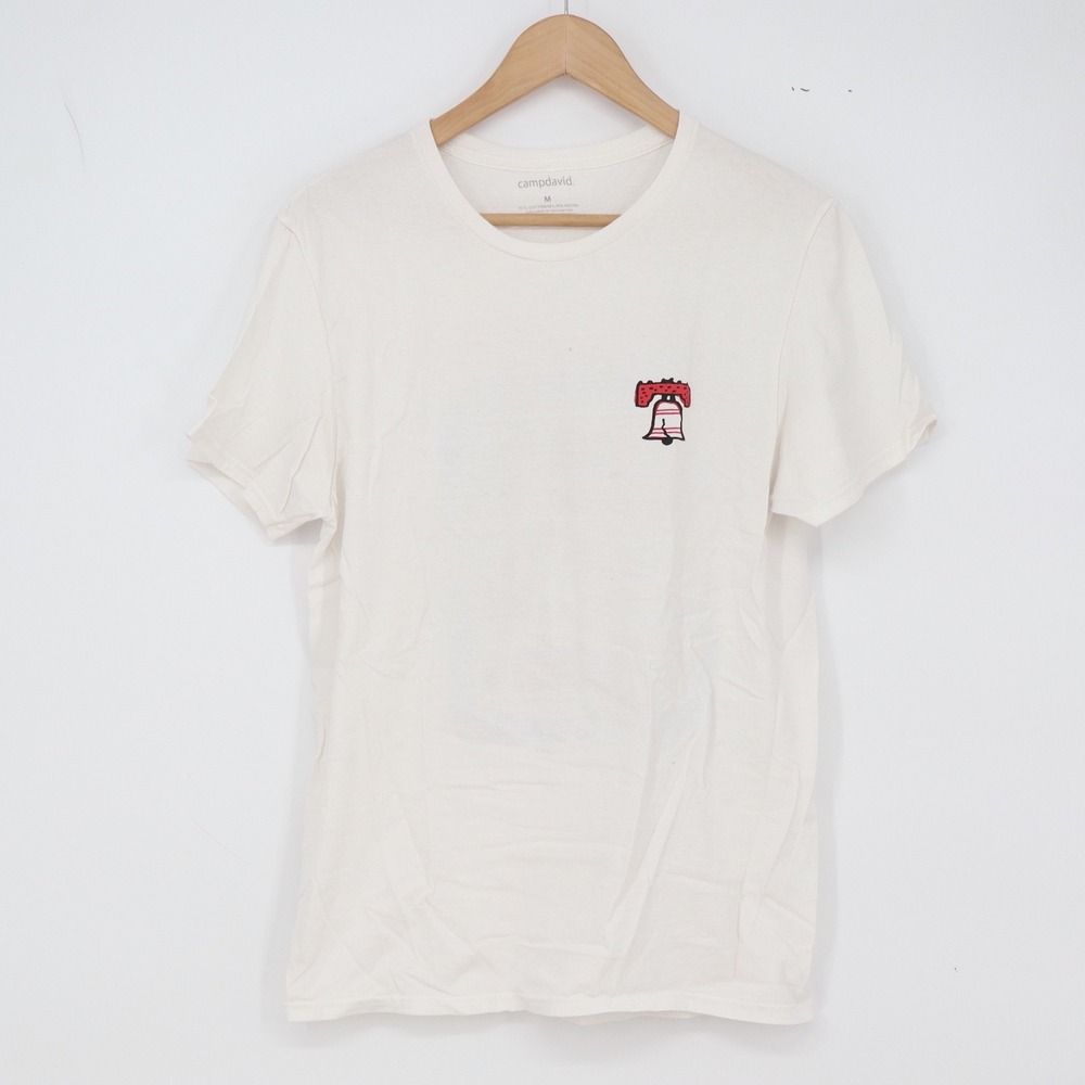 campdavid T-shirt Mens M Philadelphia City Map Graphic White Short Sleeve